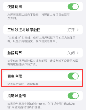 科尔沁左翼中苹果授权维修站分享iPhone轻点无法唤醒怎么办 