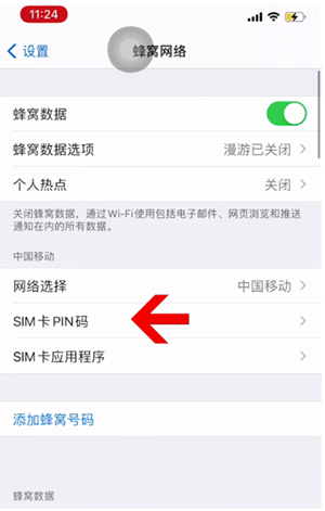 科尔沁左翼中苹果14维修网分享如何给iPhone14的SIM卡设置密码 